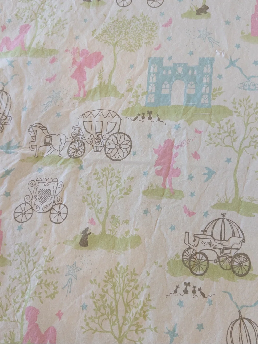 Pottery Barn Kids Set of 3 Organic Cotton Twin Flat Sheets Barbie Fairy Princess